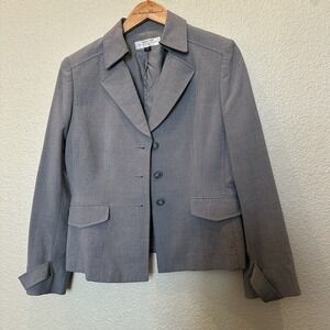 TAHARI by Arthur S. Levine Taupe/grey Fully Lined Women's Blazer Sz 10P Jacket